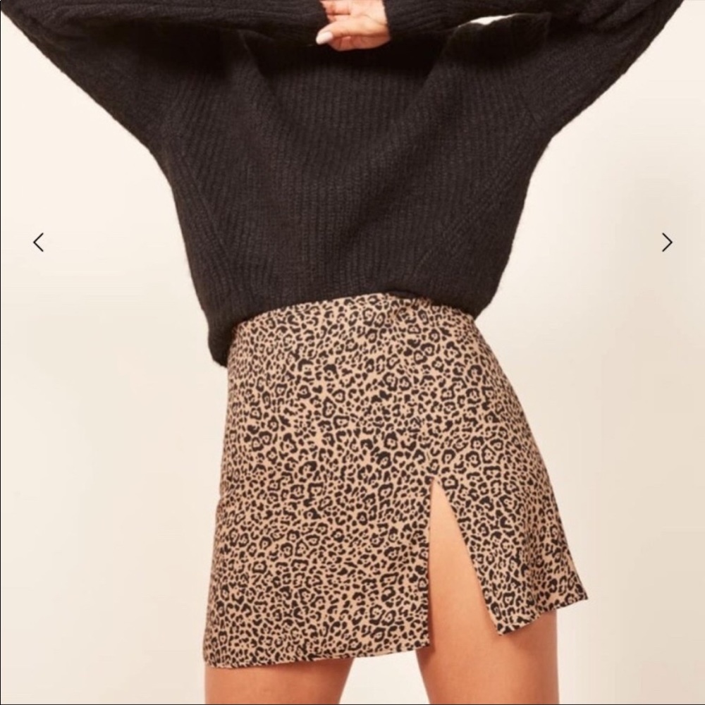 Reformation Cheetah Skirt